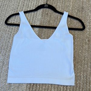 Free People: White Tank Top